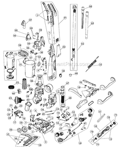 Page A Diagram and Parts List for M091700  Dirt Devil Upright Vacuum
